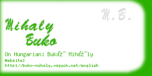 mihaly buko business card